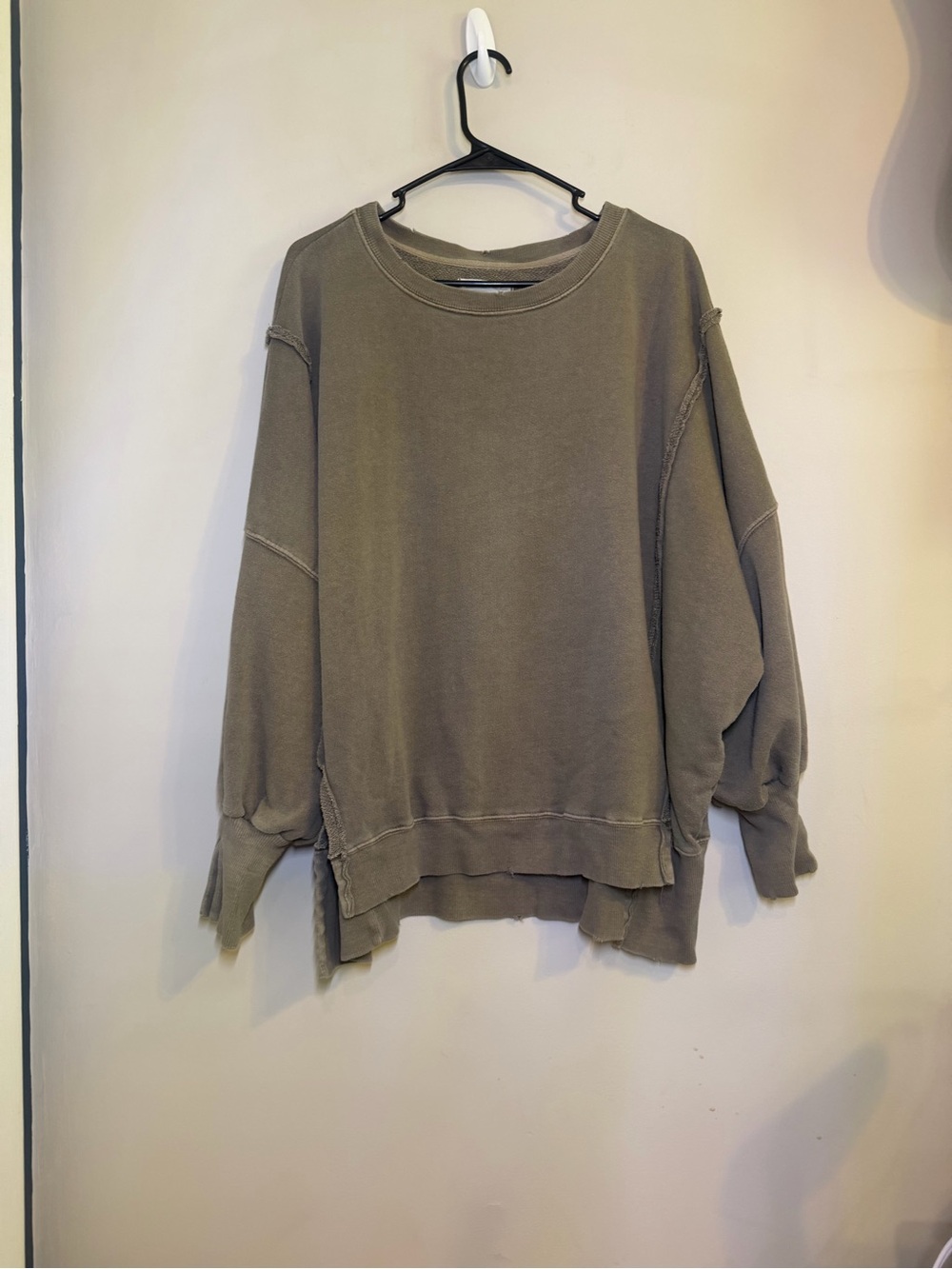 We The Free Camden faded olive crewneck sweatshirt